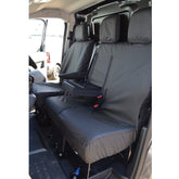 Peugeot Boxer Van 2016 On Driver And Double Front (With Worktray) Seat Covers - Black